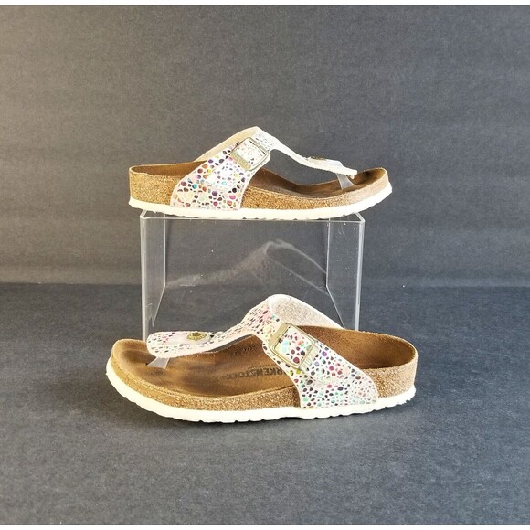 BIRKENSTOCK Gizeh Kids Birko Flor Sandals Oriental Mosaic Sz 30 12 12.5 Narrow - Picture 4 of 10
